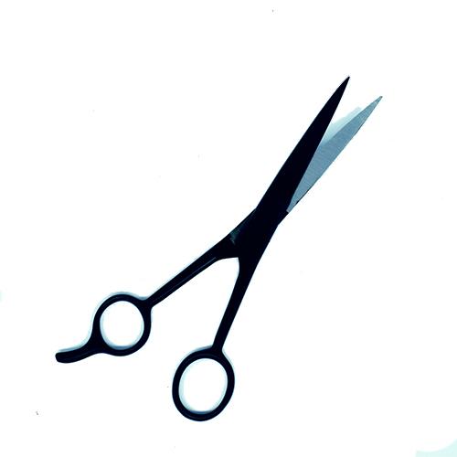 Scisor Metal Black 7.5 Inch