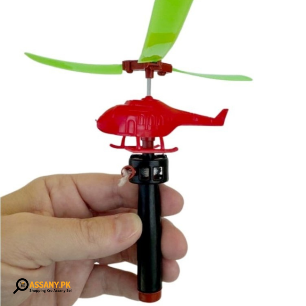 Hand Power Rop Pulling Flying Helicopter