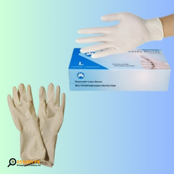 Latex Rubber Surgical Gloves Pack of 100 Pcs