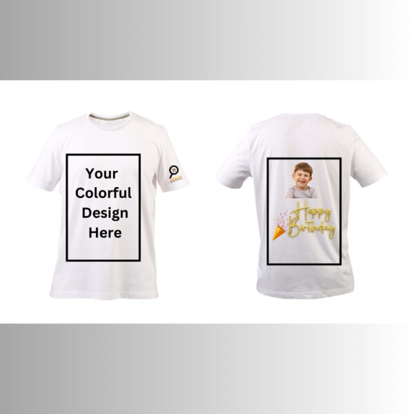 Sublimation T-Shirt Printing on White Cotton Polyster Mix Quality