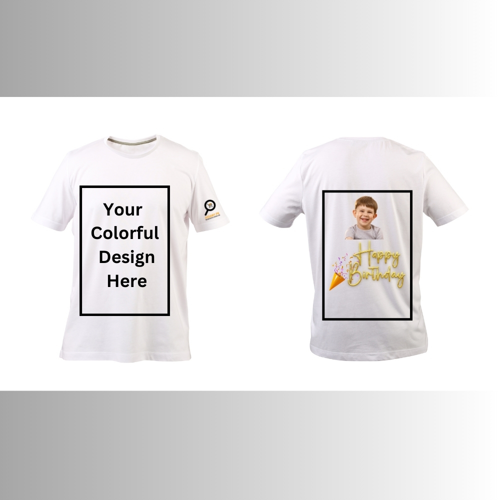 Sublimation T-Shirt Printing on White Cotton Polyster Mix Quality