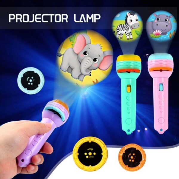 Mini Projector Flash Light with 3 Disks Toys Torch