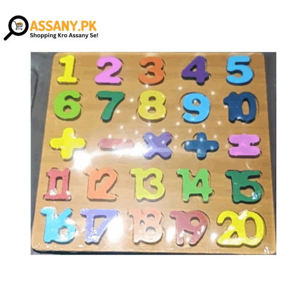 Wooden Puzzle Numbers Learning Plate for Kids 12 Inches