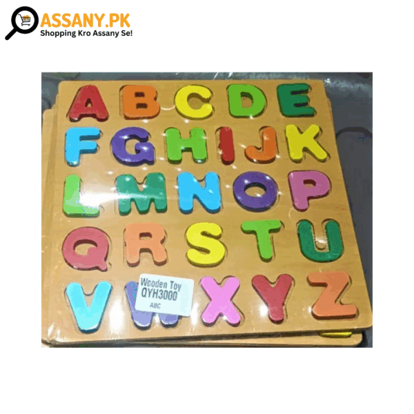 Wooden Capital Alphabets  Learning Plate for Kids 12 Inches