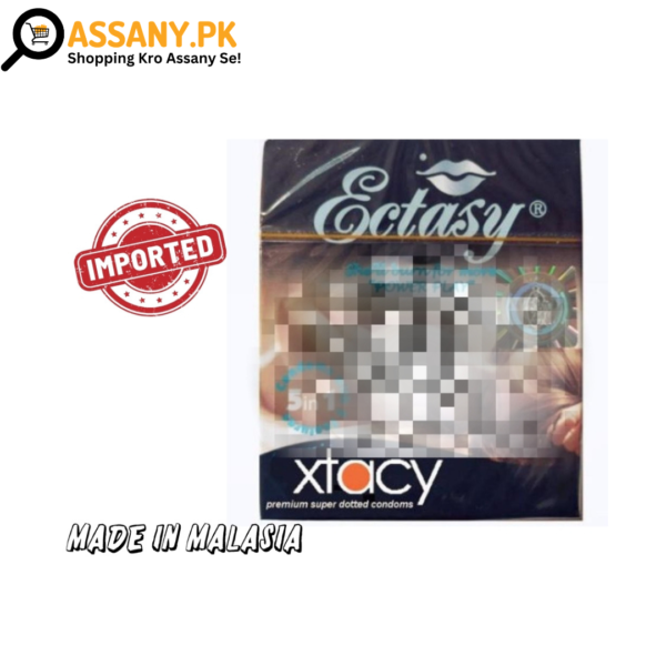 Ectasy Long Live Imported Dotted Condoms – Pack of 3 Pcs (Made in Malaysia)