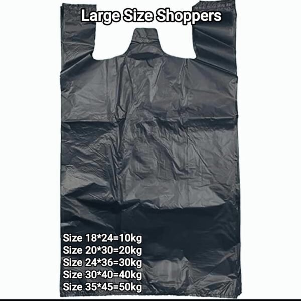 Shoppers Large Sizes Upto 50kgs Plastic Bags High Quality Pack of 4 Pcs