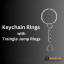 Keychain RIng With Traingle Jump Rings for Hand Made Craft Keychains