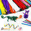 Pack of 100 Multicolored Chenille Stems Pipe Cleaners Handmade DIY